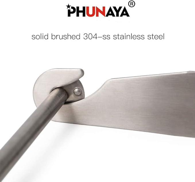 PHUNAYA Under Cabinet Paper Towel Holder Wall Mount for Home Kitchen,Stainless Steel for Large Rolls-Brushed Nickel