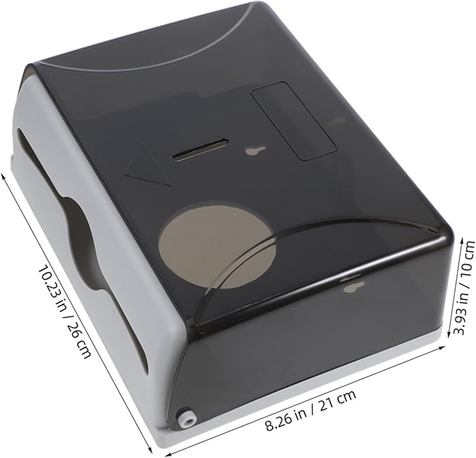 SOLUSTRE Wall Mounted Touchless Paper Towel Dispenser High Capacity Tissue Box for Bathroom Kitchen Hotel Versatile Black for Modern Decor