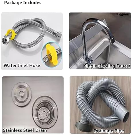 Freestanding Utility Sink,Slop Sinks,Stainless Steel Floor Mount Mop Sink, Commercial Kitchen Sink,Utility Sink Basin for Basements, Garages(80x40x50cm /3 4x1 7x19.6in