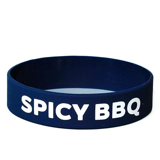 Culinary ID Bands "Spicy BBQ" Silicone Label Band for 16, 20, and 24 oz. Squeeze Bottle – Ideal for Use with Standard and Wide Mouth Squeeze and Sauce Bottles, Durable and Stretchable, Black
