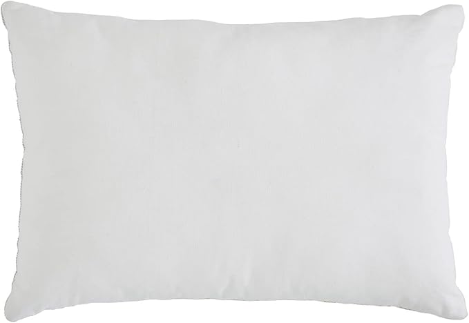 Indigo Ink Yellow & Gray Decorative Pillow - 14" x 20" | Striped Throw Cushion for Couch, Chair, Bed | Textured Stripes | Cotton Cover | Cozy Home Decor | Soft Plush Filling | White Denim Collection
