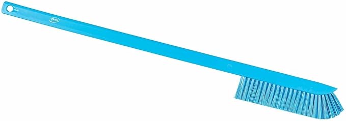 Vikan 41973 Ultra-Slim Cleaning Brush with Long Handle, 23.62" Medium, Blue