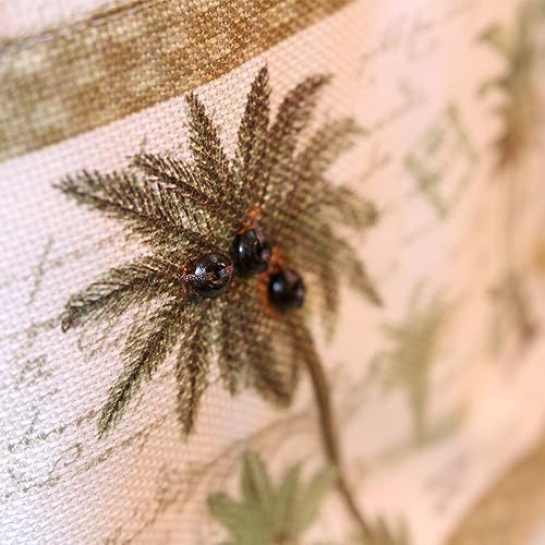 Avanti Linens - Fabric Shower Curtain, Tropical Inspired Bathroom Decor (Colony Palm Collection, Ivory)