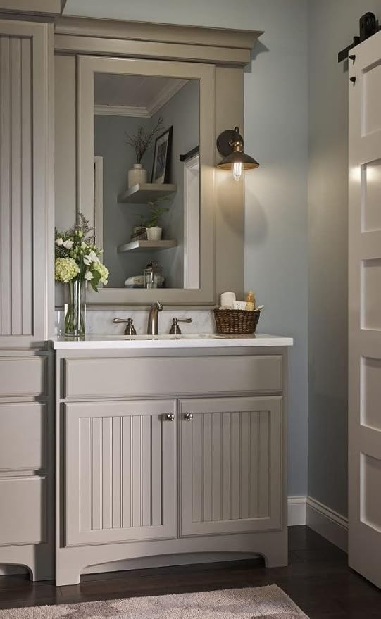 Kichler Clyde 1 Light Bathroom Vanity in a deep Black Finish, for Bathrooms, (7.25" H x 7.5" W x 8.25" Ext.), 45943BK