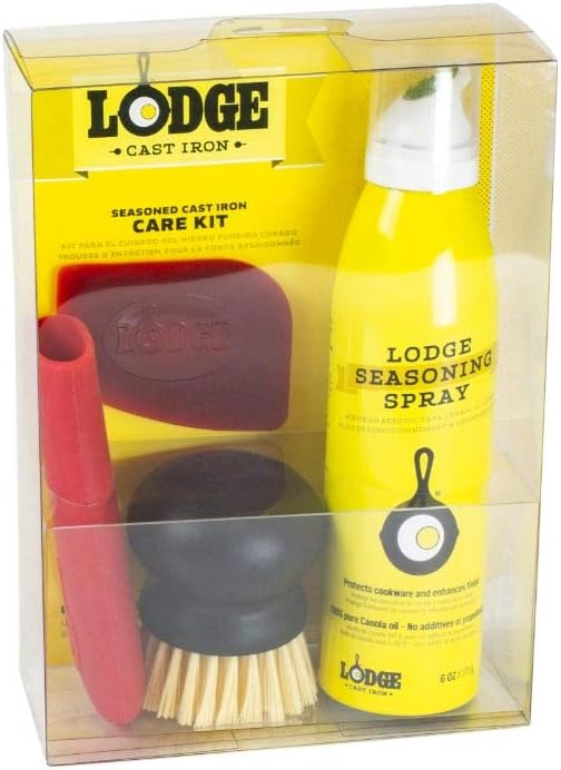 Lodge Seasoned Cast Iron Care Kit 5-Piece Set, One Size, Assorted