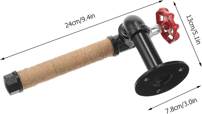 Angoily Iron Pipe Wall Bracket Rustic Industrial Towel Shelf for Bathroom Kitchen Towel -Mounted Paper Holder Elegant