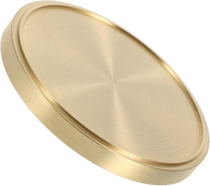 CHILDWEET Brass Tea Coaster Elegant Drink Cup Holder with Serene Zen Design Heat Resistant Pot Holder for Coffee Table Decorative Mats for Kitchen and Home Decor