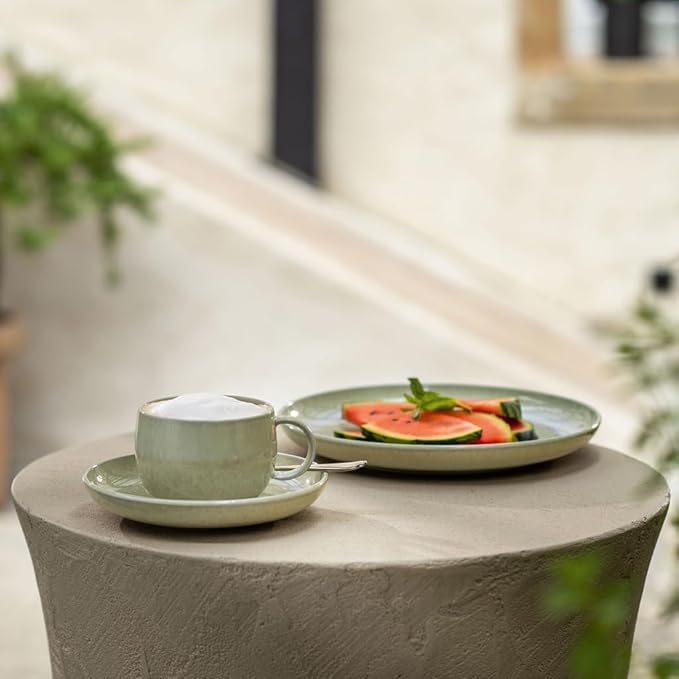 like. by Villeroy & Boch Perlemor Alga coffee cup saucer, 16 cm Ø, green