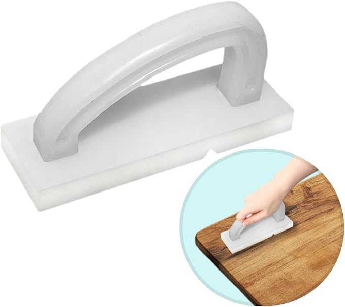 Cutting Board Refinisher Chopping Board Planer with Handle Stainless Steel Blade Kitchen Cleaning Tool for Kitchen Restaurant, White