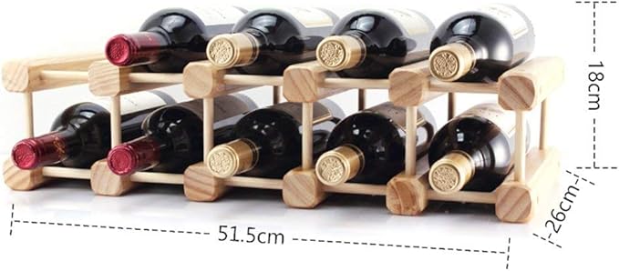 Modular DIY Wine Rack Wooden Countertop Wine Bottle Holder l for Kitchen Or Home Bar Very Sturdy —l and Compact (Color : #1)