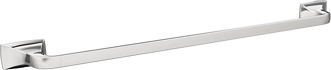 Amerock BH3601426 | Chrome Towel Bar | 24 in (610 mm) Towel Rack | Highland Ridge | Bathroom Towel Holder | Bathroom Hardware | Bath Accessories