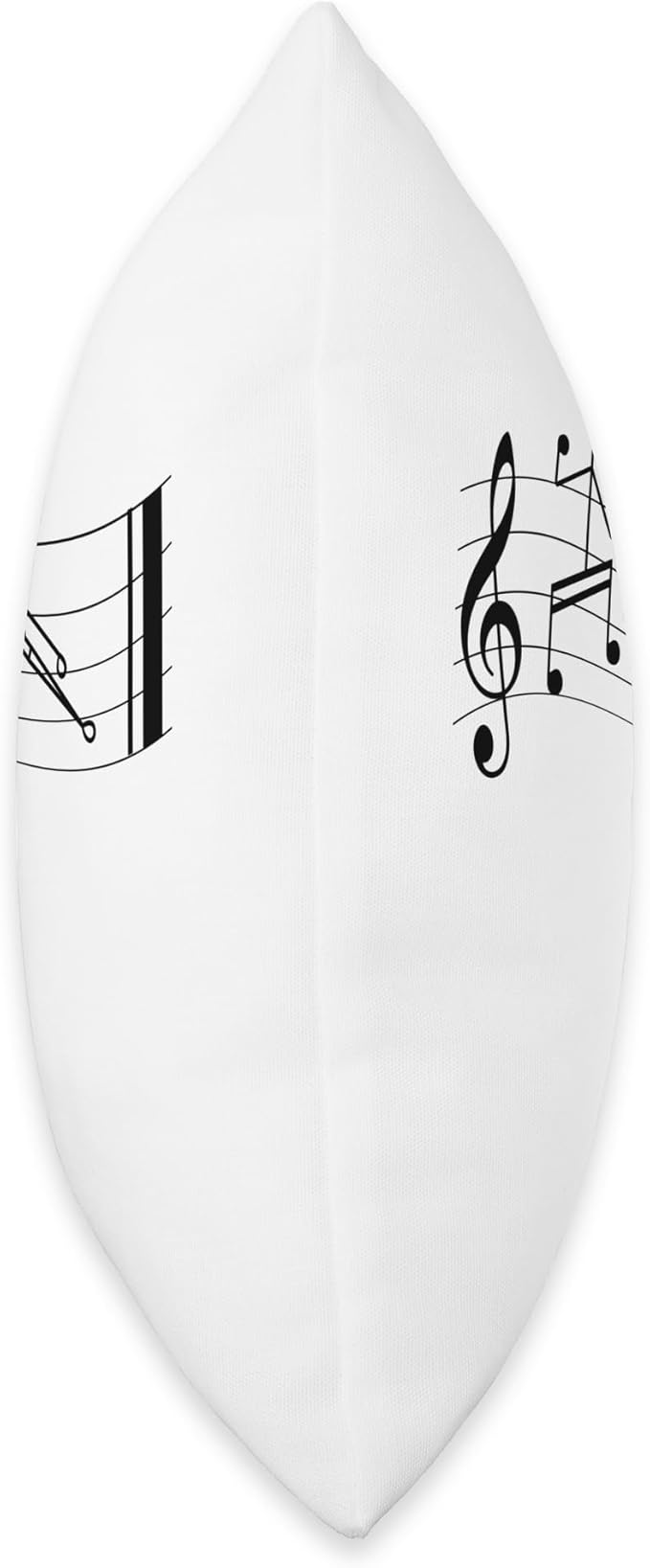 Funny Sheet Music Stick-Figure Music Notes En-Garde whte Throw Pillow