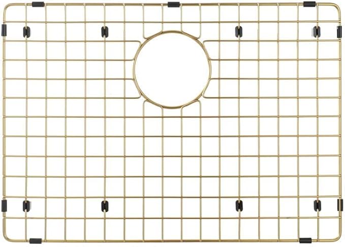 Starstar Sinks Protector Matte Gold 304 Stainless Steel Kitchen Sink Bottom Grid, Rack (21 L x 16 W)