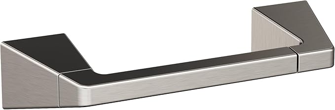 Amerock BH36001G10 | Brushed Nickel Pivoting Double Post Toilet Paper Holder | 9-5/16 in. (237 mm) Toilet Tissue Holder | Blackrock | Bath Tissue Holder | Bathroom Hardware | Bath Accessories