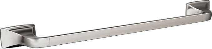 Amerock BH36013G10 | Brushed Nickel Towel Bar | 18 in (457 mm) Towel Rack | Highland Ridge | Bathroom Towel Holder | Bathroom Hardware | Bath Accessories