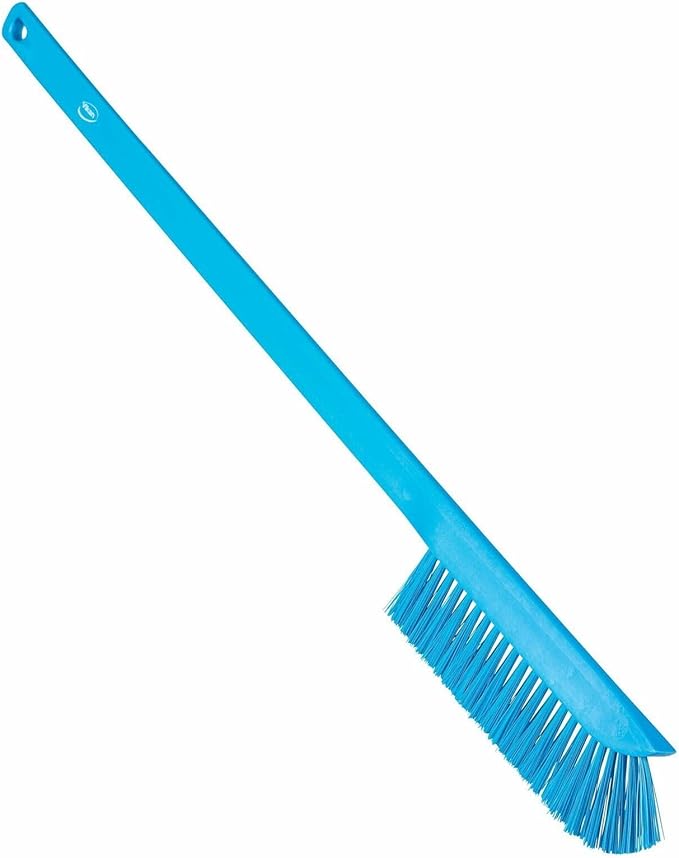 Vikan 41973 Ultra-Slim Cleaning Brush with Long Handle, 23.62" Medium, Blue