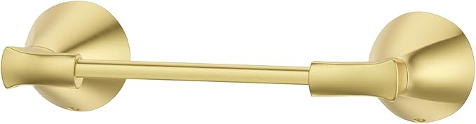 Pfister Willa Toilet Paper Holder, Bathroom Tissue Roll Holder, Wall-Mounted, Screw-in, Brushed Gold Finish, BPHWLL0BG