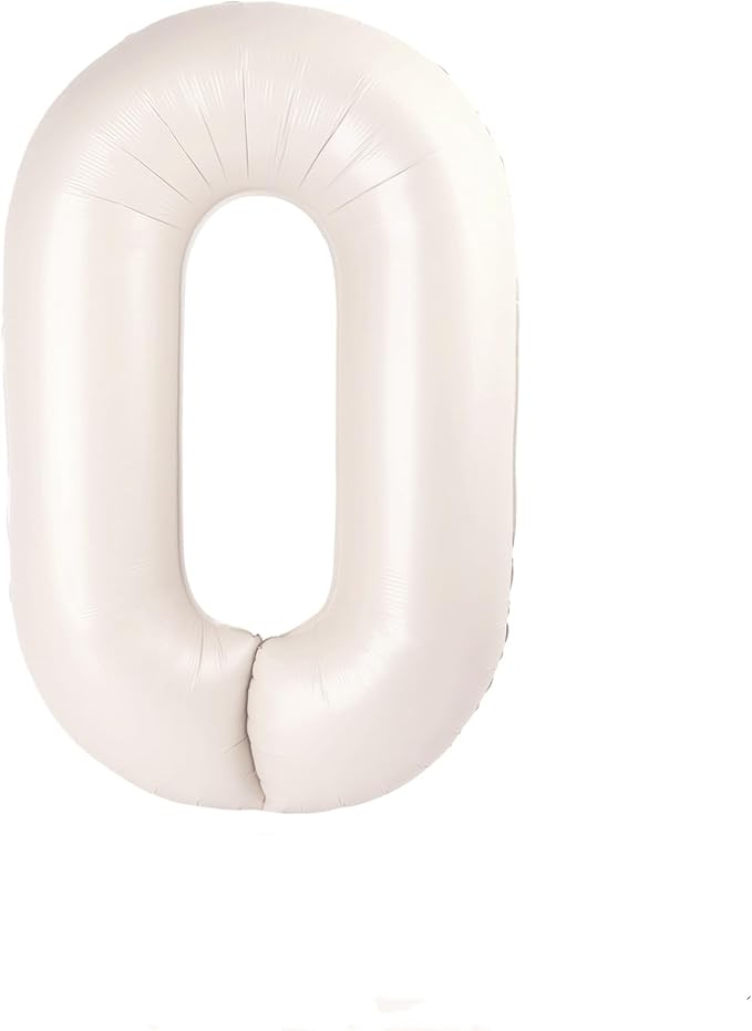 Number 0 Balloons 40 Inch Beige Number Balloons for 10 20 30 40 50 60 70 80 90 100 Numbers Balloon Birthday Decorations Wedding Event Baby Shower
