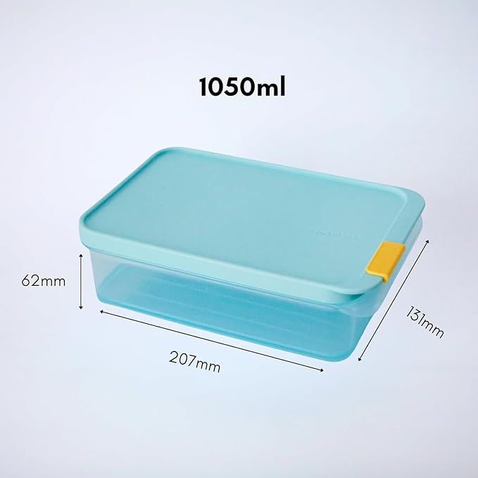LocknLock Freezer Fit Plastic Freezer Containers | Airtight Stackable Food Storage for Meal Prep | Microwave & Dishwasher Safe | BPA Free Freezer Container with Lid, 1.05L