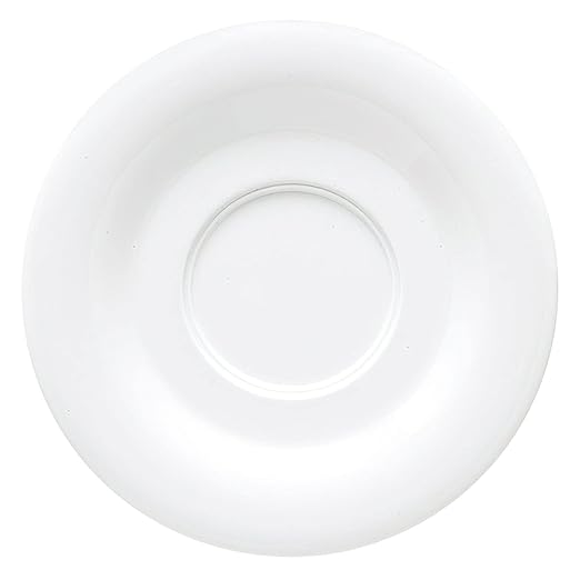 GET SU-2-DW Saucer For Coffee Cups and Mugs C-108, TM-1208 & TM-1308, 5.5", Diamond White, Small (Set of 12)