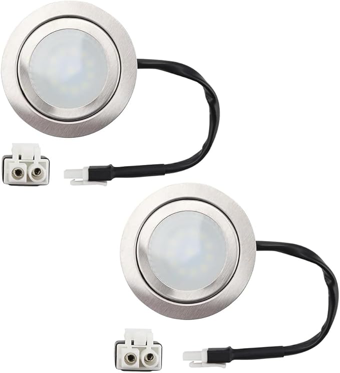 12V DC 1.5W Range Hood Lights with EL Socket Male, 2Pack Hole Closet Stove LED Light Recessed, Kitchen Light Bulb