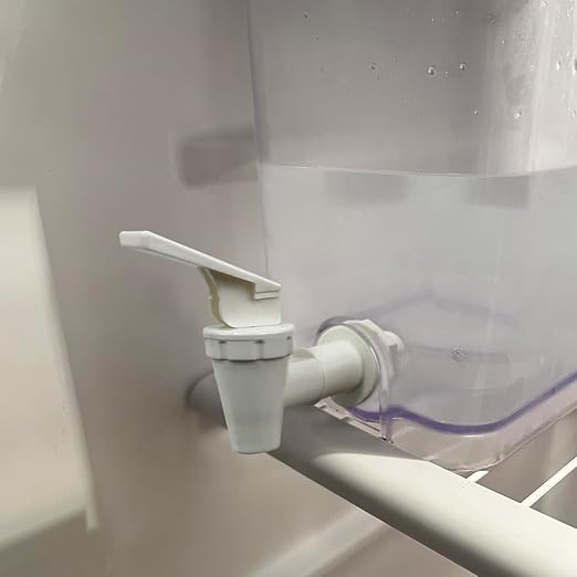 2 Pcs Replacement Cooler Faucet, Reusable Spigot Spout Water Beverage Lever Pour Dispenser Valve Water Crock Water Tap, BPA Free Plastic Water Spigot (milky)