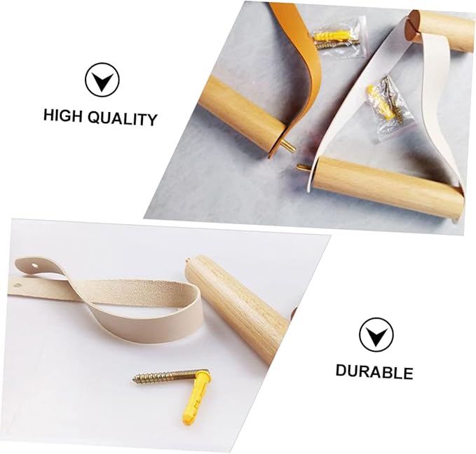HOMSFOU Wooden Paper Towel Holder Wall Mount Paper Towel Rack Decorative Tissue Box for Home Easy Install