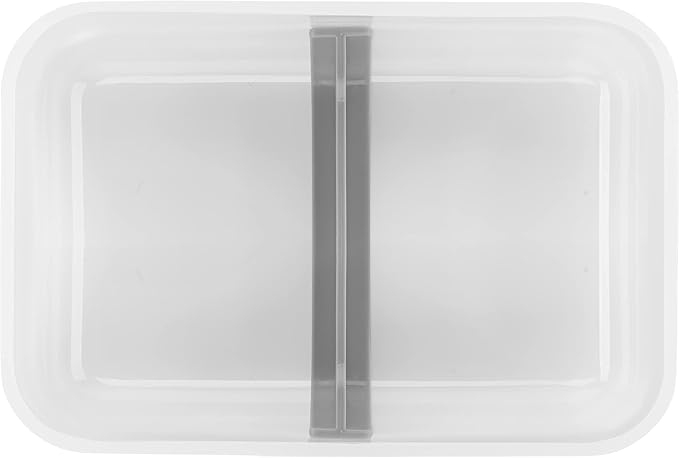 ZWILLING Fresh & Save Plastic Flat Lunch Box, Airtight Container, Meal Prep, BPA-Free, Grey, Semitransparent - Large