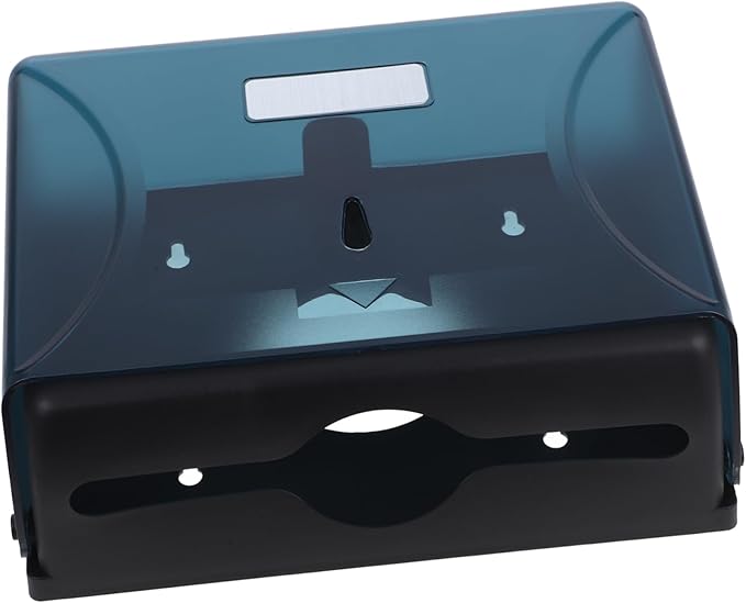 SOLUSTRE Wall-Mounted Paper Towel Dispenser Dark Multi-Towel Holder for Kitchen Bathroom and Office Space-Saving Touchless Paper Tissue Holder Capacity for Easy Access