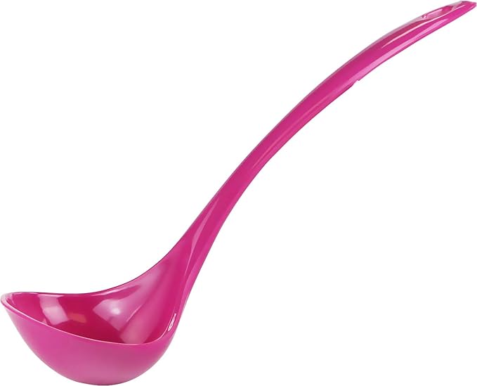Reston Lloyd 100% Melamine Kitchen Utensil Set, Non Scratching Ladle, Spoon, Slotted Spoon & Spatula, Easy To Hold, Set of 4, Magenta