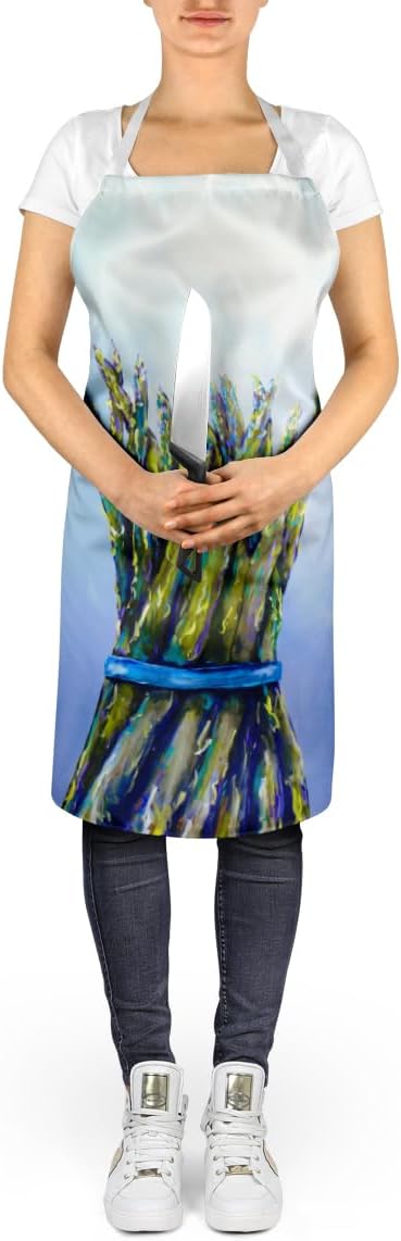 Caroline's Treasures Fresh Bunch Asparagus Apron Cooking Kitchen Server Baking Crafts Gardening for Adult Women Men, Unisex, Large, Multicolor