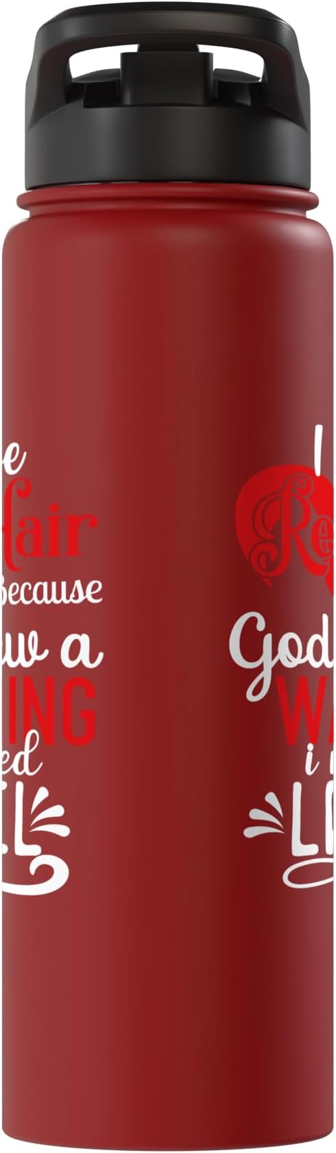 i have red hair because god knew i needed a warning label Stainless Steel Insulated Water Bottle