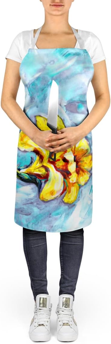 Caroline's Treasures Yellow Daffy Daffodils Apron Cooking Kitchen Server Baking Crafts Gardening for Adult Women Men, Unisex, Large, Multicolor