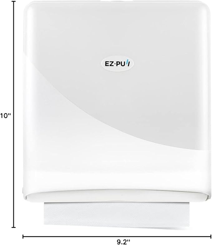EZbrnd Wall Mount SLIMFOLD Hand Towel Dispenser for Kitchen/Washroom/Office/RV/Airbnb, Pearl White, 3210-EZ