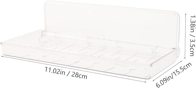 MAGICLULU Clear Wall Mount Organizer Floating Plastic Shelf for Cosmetics Toiletries Easy Install No Tools Required Space Saving Storage for Bathroom Kitchen Bedroom and More