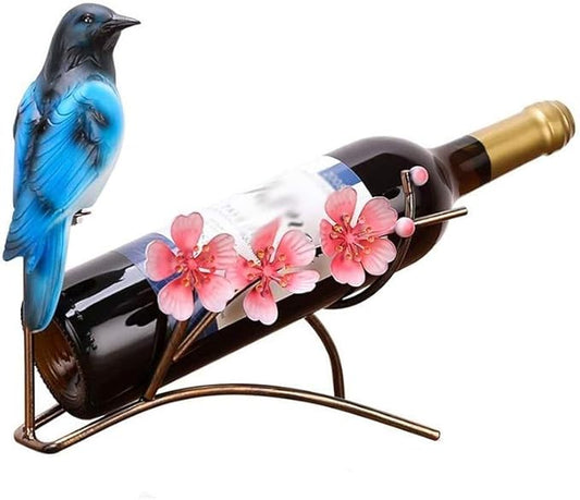 Creative Metal Wrought Iron Wine Rack Multi-Function European Home Living Room Kitchen Desktop Decoration Crafts