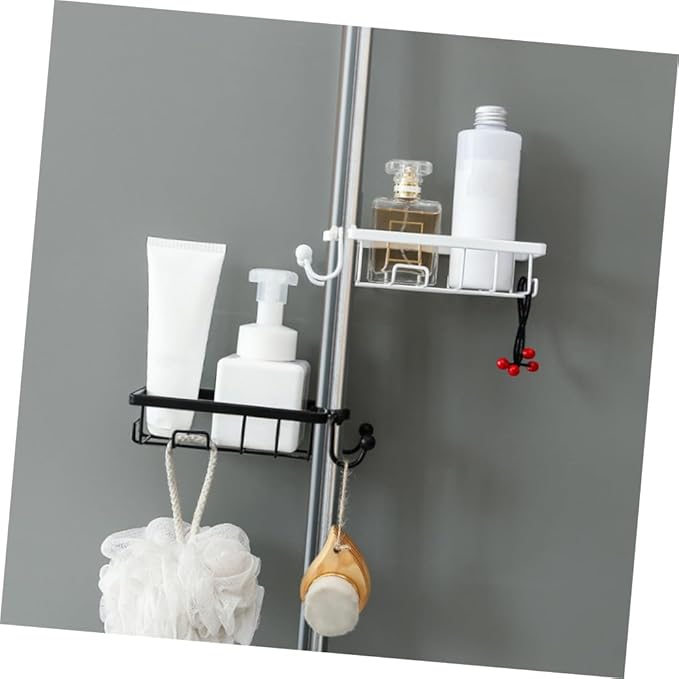 Hemobllo Faucet Storage Rack for Kitchen Sink Sponge Holder with Clamp Design Easy Installation Removable Fixture Keeps Soap Sponge Dry White