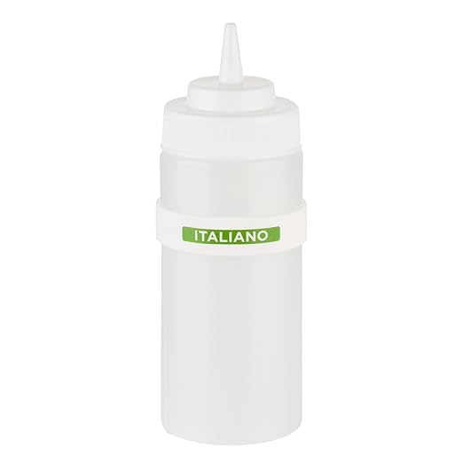 Restaurantware Silicone Squeeze Bottle Band 10 Count 2.75 Inch Dishwasher Safe Condiment Identification Band, Italian White Non-Slip Label Band for Condiment Labeling at Restaurants, Food Trucks