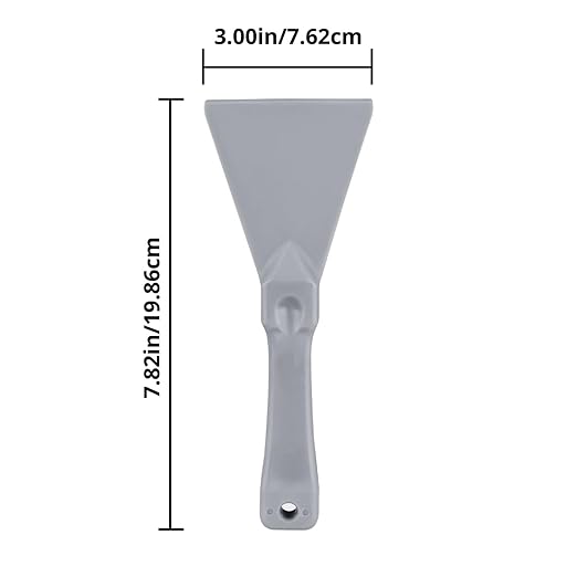 SPARTA Polypropylene Scraper Tool Food Safe Scraper for Removing Caked-On Residue in Commercial Kitchens, Plastic, 7.82 x 3 Inches, Gray, (Pack of 12)