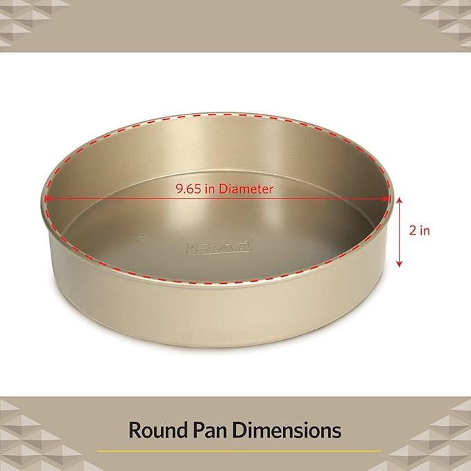 Glad Round Baking Pan Nonstick - Heavy Duty Metal Bakeware for Cakes and Desserts, 9.6 inches