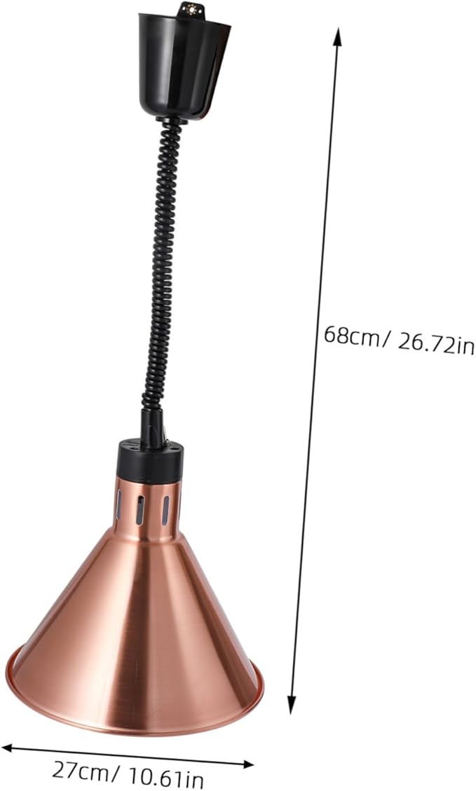 Ipetboom Adjustable Telescopic Food Warmer Lamp Hanging Buffet Heating Light for Restaurant Hotel Kitchen Canteen Metal Construction Height
