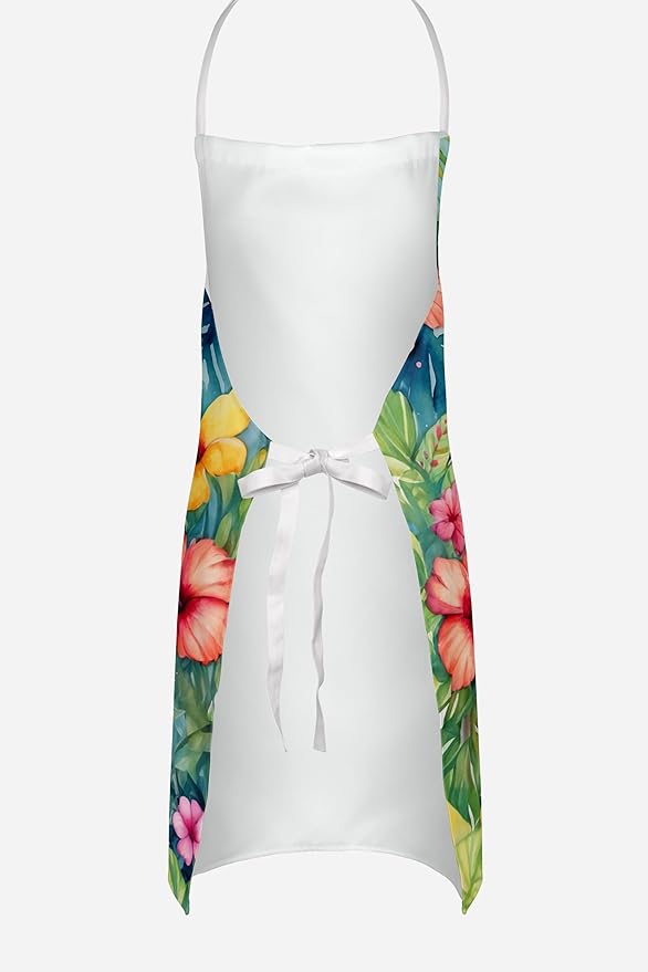 Caroline's Treasures Beagle Luau Apron Cooking Kitchen Server Baking Crafts Gardening for Adult Women Men, Unisex, Large, Multicolor