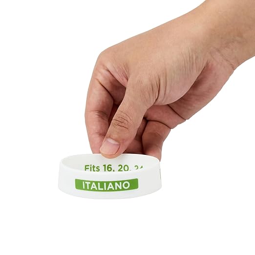 Restaurantware Silicone Squeeze Bottle Band 10 Count 2.75 Inch Dishwasher Safe Condiment Identification Band, Italian White Non-Slip Label Band for Condiment Labeling at Restaurants, Food Trucks