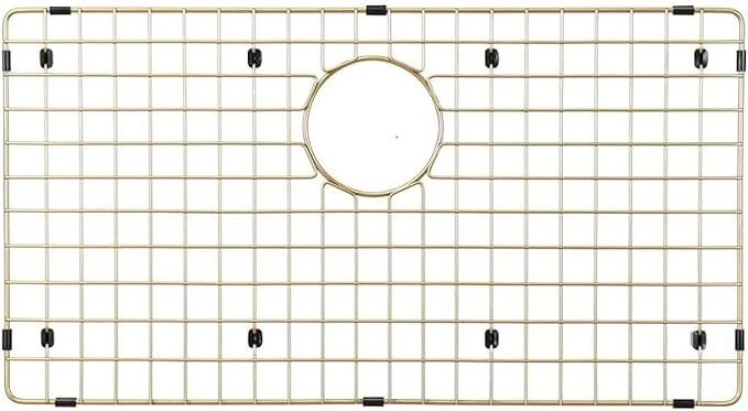 Starstar Sinks Protector Matte Gold 304 Stainless Steel Kitchen Sink Bottom Grid, Rack (29 x16)