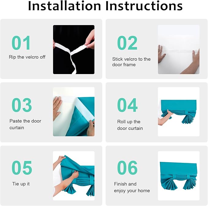 WdFour French Door Curtain - Blackout Thermal Insulated Door & Window Cover for Front/Side Doors - Noise Reducing & Energy Saving -,Teal Blue, 25x70 Inches, 1 Panel