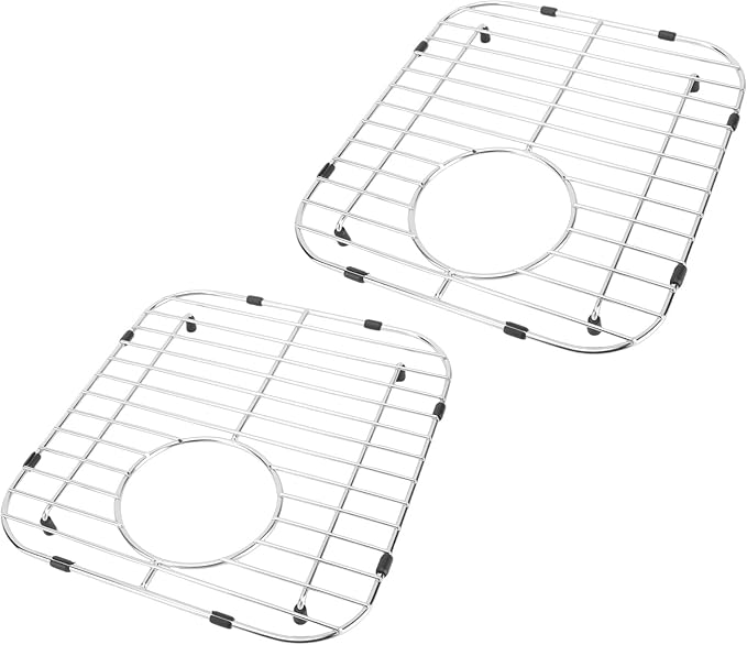 Zerodis Kitchen Sink Grid Protector Stainless Steel Dish Drying Rack for Single Bowl Sinks Kitchen Tools