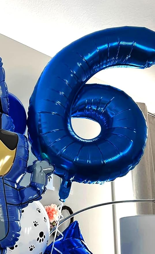 Navy Blue Number 6 Balloon 40In Birthday Decorations for Girl Boy Women Men, Balloon Numbers Party Decorations for Party Celebration Graduations Anniversary Photo