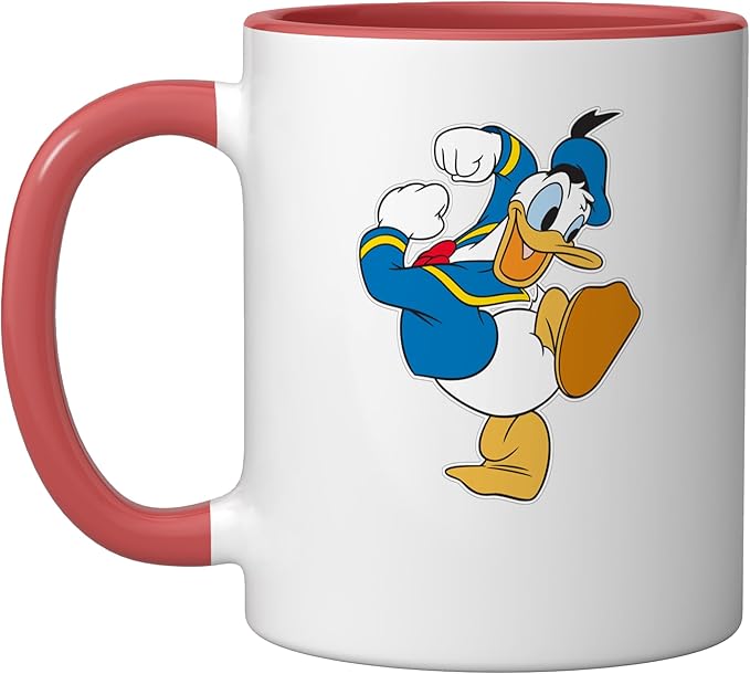 Disney Donald Duck Ready To Go Ceramic Mug, Red/White