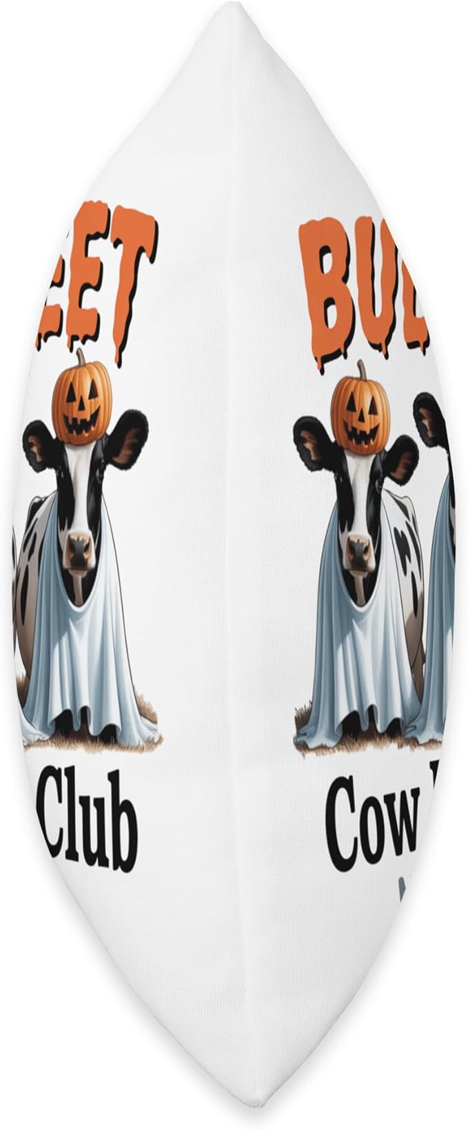 Bull Sheet Halloween Cow Ghost Pumpkin Funny Bovine Throw Pillow