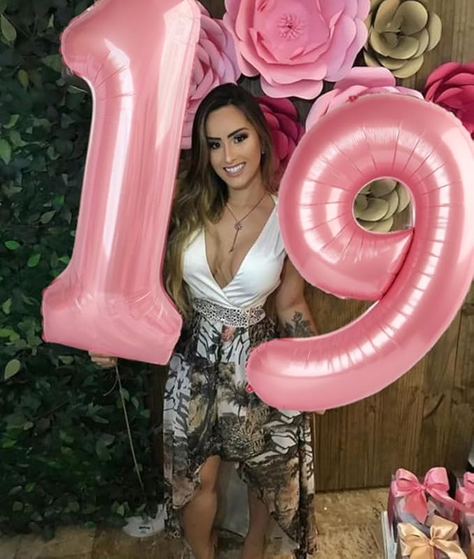 Number Balloonss 40 Inch Pearl Pink 29 Number Balloonss for Women Men, Balloons for 29th Birthday Party Supplies Celebration, Graduation, Photo Prop Decoration